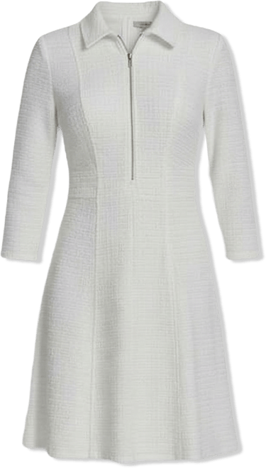 Marc New York Womens 3/4 Sleeve Fitted Fit + Flare Dress, Color: Ivory -  JCPenney