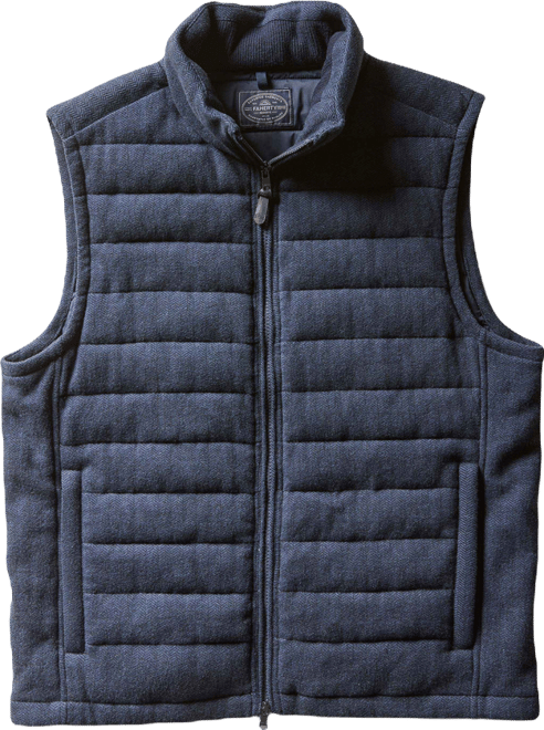 Teton Valley Vest - Navy Twilight Herringbone | Faherty Brand
