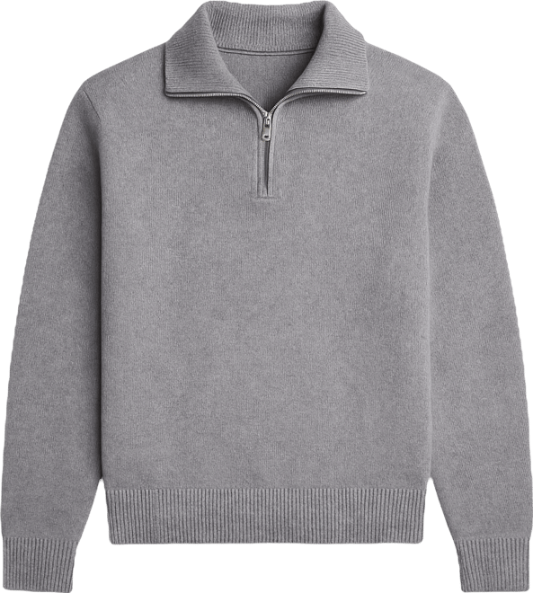 FRAME Wool & Cotton Zip Up Sweater | Bloomingdale's Men