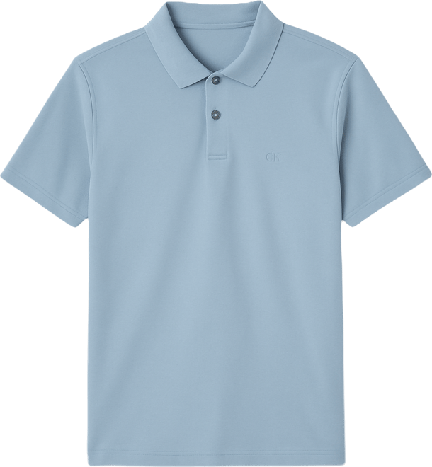 Men's Regular-Fit Smooth Cotton Monogram Logo Polo Shirt