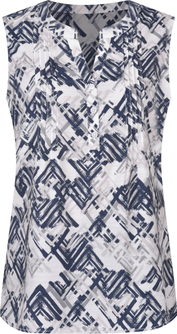 Women's Sleeveless Pintucked Blouse