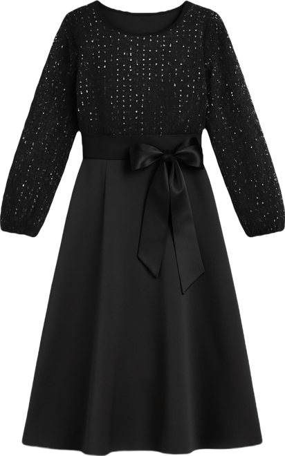 Women's Midi Long-Sleeve Dress