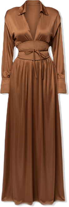 Women's High Line Collar Maxi Dress