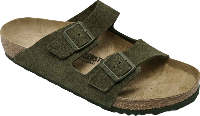 Men's Arizona Suede Leather Soft Footbed Sandals from Finish Line