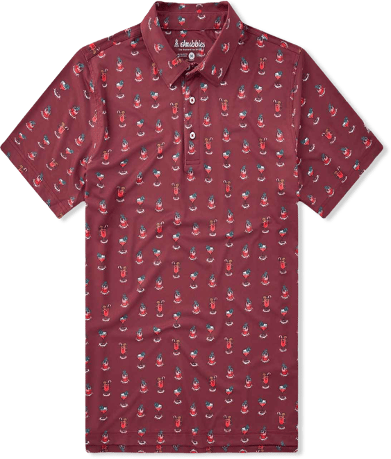 Men's The Thats The Spirit- Red Performance Polo Shirt