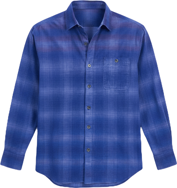 Men's Coastline Cord Sunset Long-Sleeve Plaid Button-Front Shirt