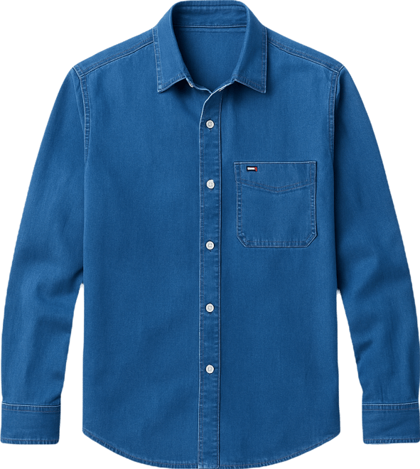 Men's Denim Long-Sleeve Shirt