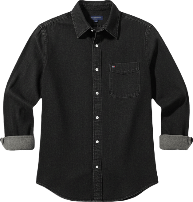 Men's Denim Long-Sleeve Shirt