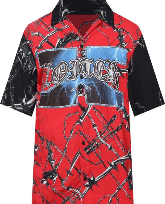 Men's Frontline Button Up Shirt with Custom Graphics