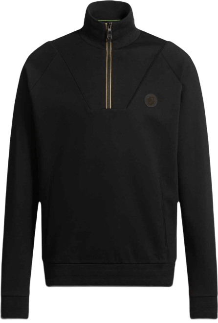 Boss by  Men's Double B Monogram Zip-Neck Sweatshirt