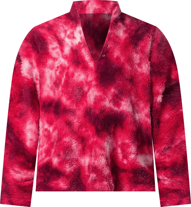 Men's Tie Dye Sherpa Pullover Sweater