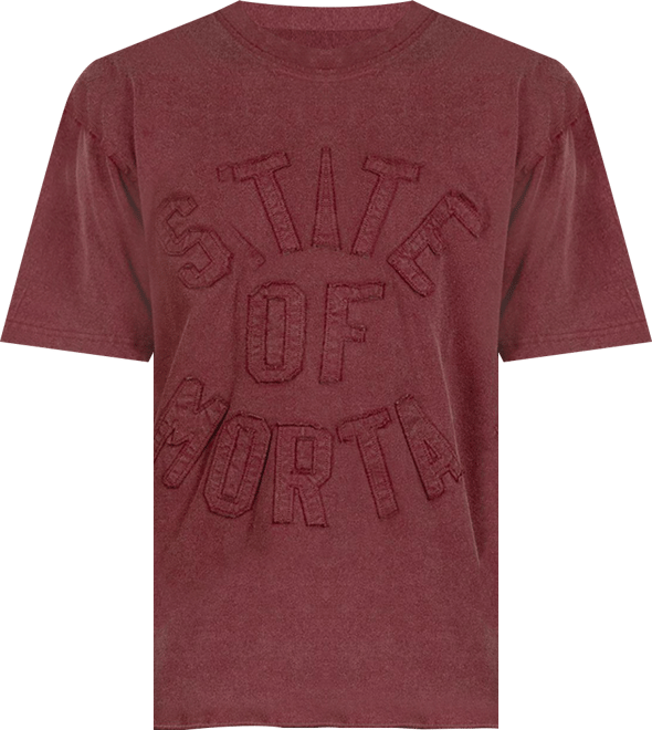 Men's State Of Morta Applique T-Shirt, Red
