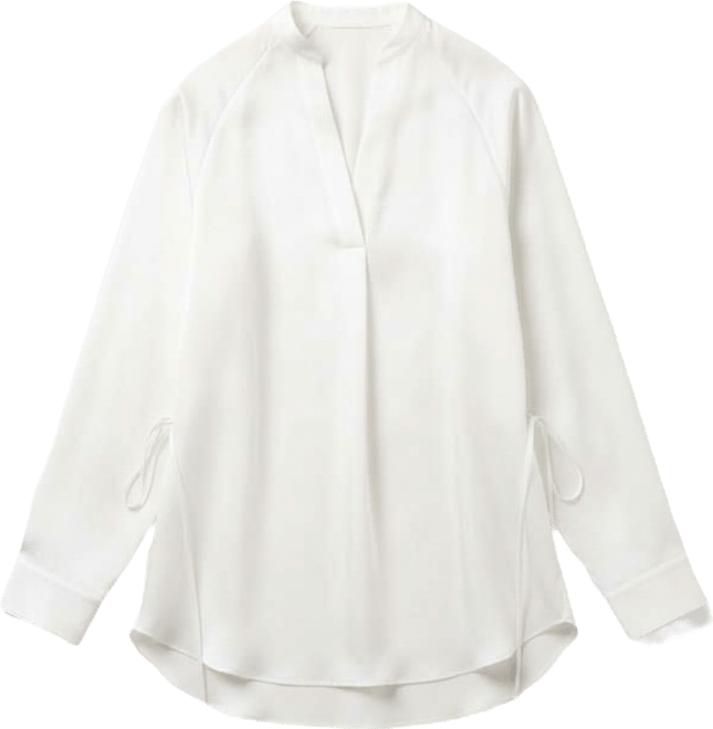 Women's Loungeful Split Neck Silk Shirt