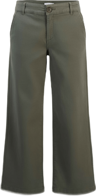 Petite Mid-Rise Dobby Twill Wide-Leg Pants, Exclusively at Macy's