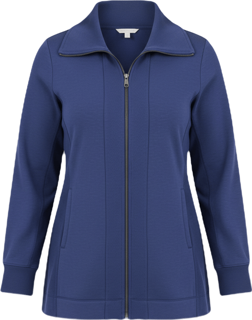 Plus Size Fleece Zip-Front Tunic, Exclusively at Macy's