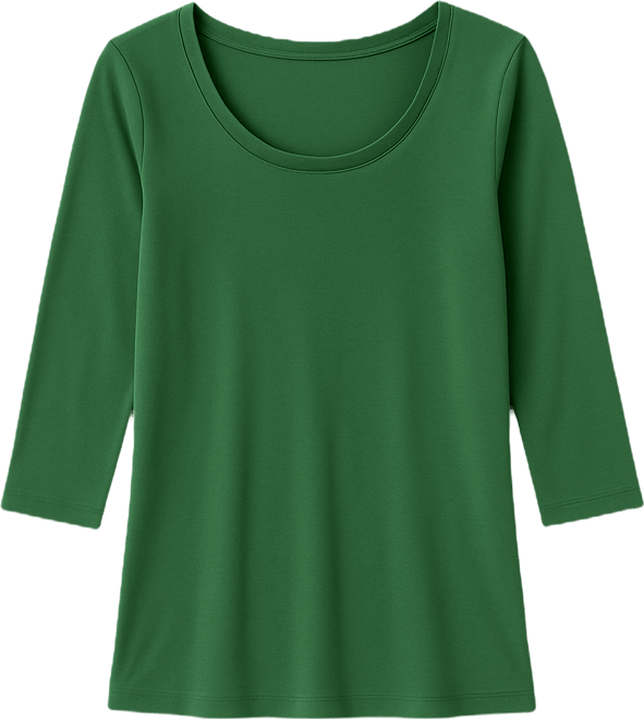 Petite 3/4-Sleeve Scoop Neck Top, Exclusively at Macy's