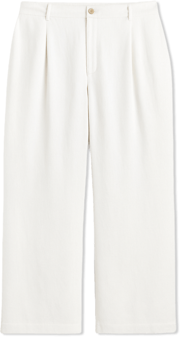 Plus Size Linen Pleated Wide-Leg Pants, Macy's Exclusive