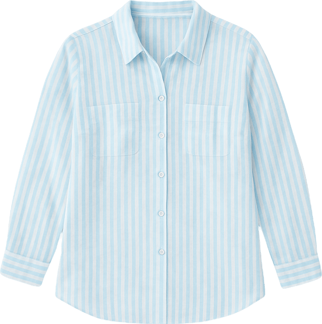 Plus Size 100% Linen Striped Button-Front Shirt, Macy's Exclusive