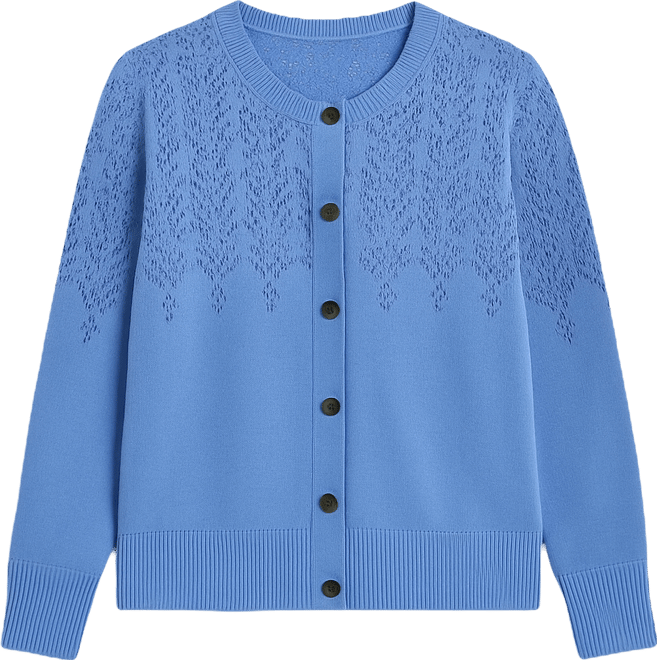 Plus Size Pointelle Cardigan Sweater, Macy's Exclusive