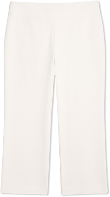 Plus Size Wide-Leg Pull-On Compression Trousers