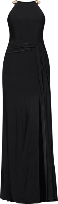 Women's Halter Neck Jewel Straps Long Dress