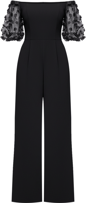 Women's Off-The-Shoulder Ruched Side Floral Jumpsuit