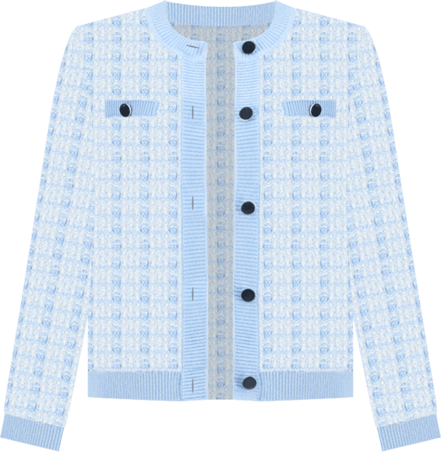 Women's Textured Knit Button-Front Cardigan