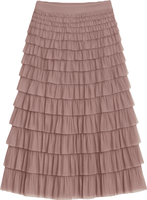 Women's Ruffled Maxi Skirt