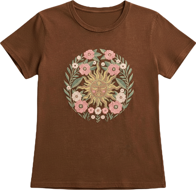 Women's Floral Sun Classic Crewneck Top