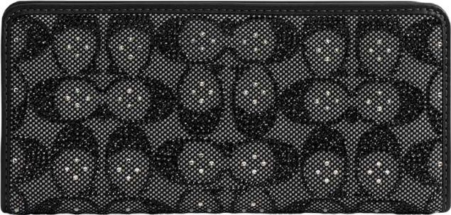 Essential Crystal Signature Jacquard Slim Wallet