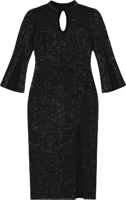 Women's Sequin Fitted Midi Dress