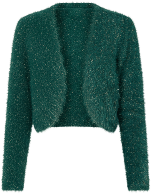 Women's Metallic Fluffy Eyelash Bolero