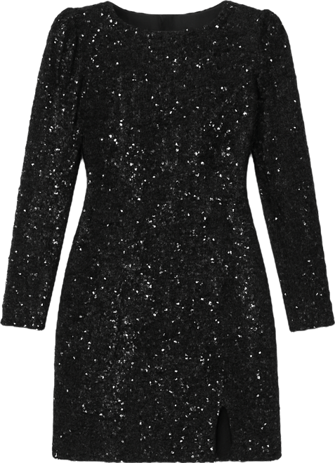 Women's Sequin Long Sleeve Fitted Dress