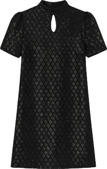 Women's Sequin Chevron Pattern Tunic Dress