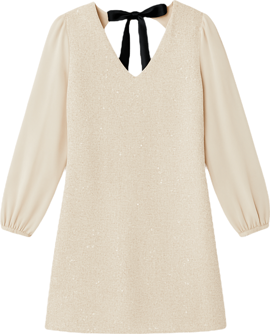 Women's Women'sSequin Tunic Dress With Tie Back