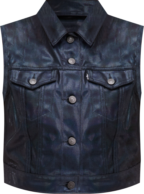 Women's Denim Trucker Vest
