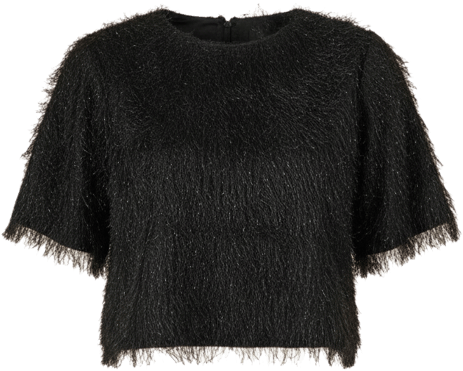 Women's Lurex Fringe Relaxed Fit Top