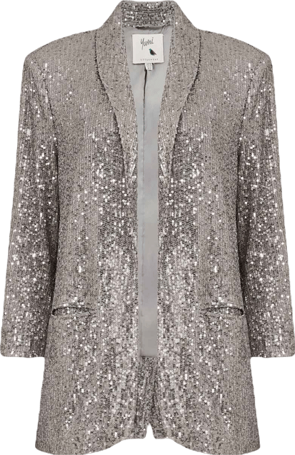 Women's Sequin Blazer With Pockets