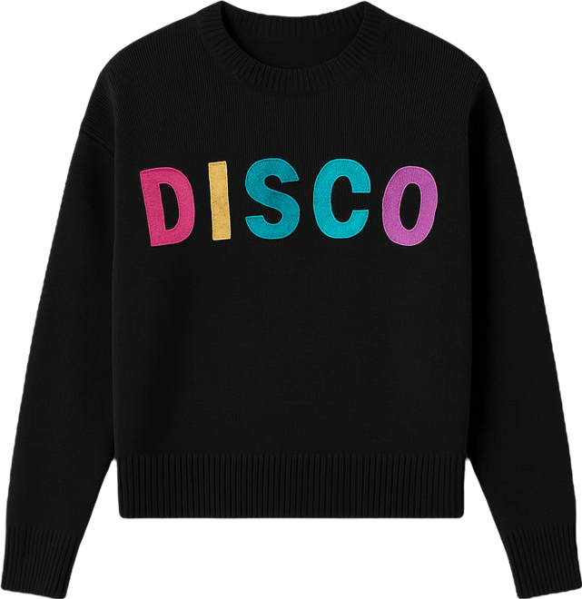 Women's Glitter Lettering Sweater