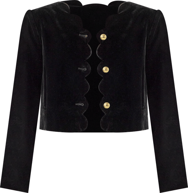 Women's Velvet Scallop Jacket