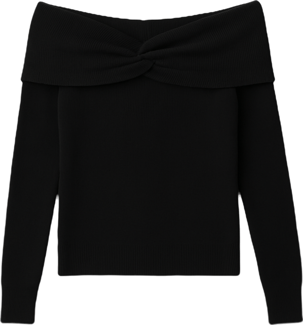 Women's Twist Front Off The Shoulder Sweater