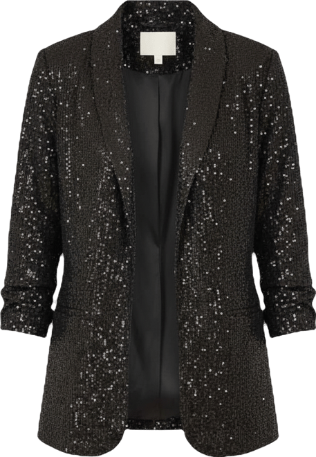 Women's Sequin Blazer With Pockets