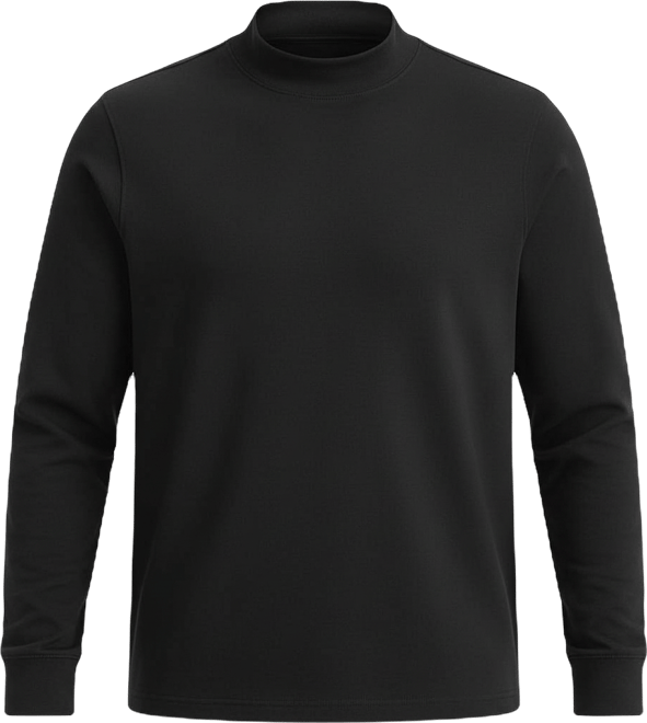 St. John's Bay Interlock Mens Long Sleeve Big and Tall Mock Neck