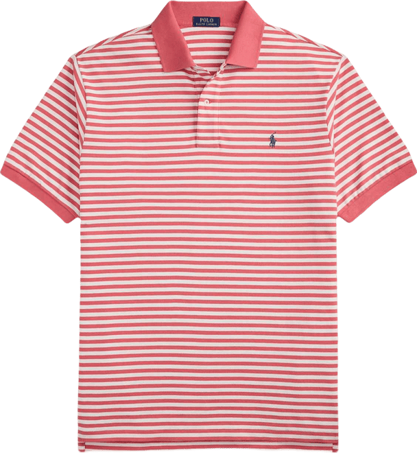 Men's Big & Tall Striped Mesh Polo Shirt