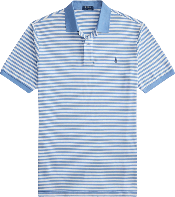Men's Big & Tall Striped Mesh Polo Shirt