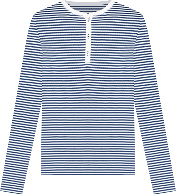 Men's Red Stripe Jersey Henley