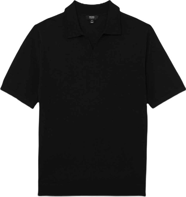Men's Merino Wool Open Collar Polo Shirt
