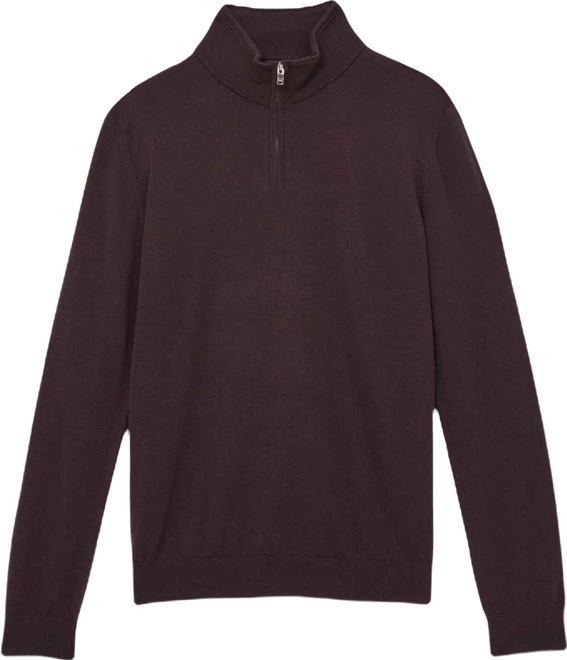 Men's Merino Wool Half-Zip Funnel Neck Sweater
