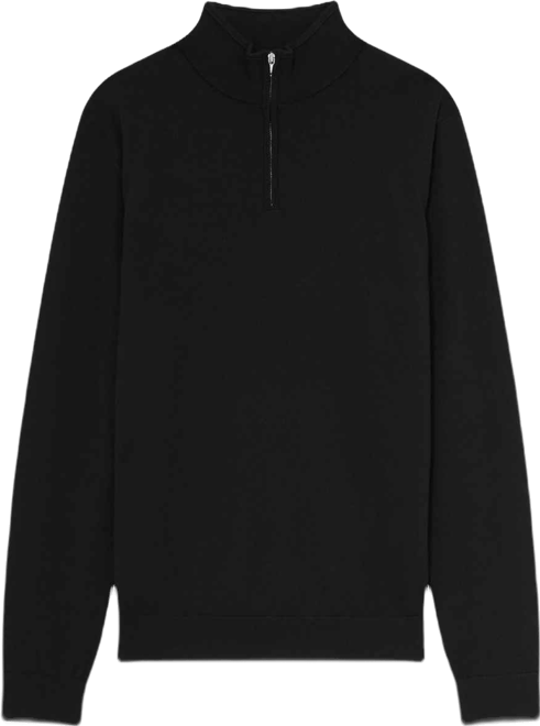 Men's Merino Wool Half-Zip Funnel Neck Sweater
