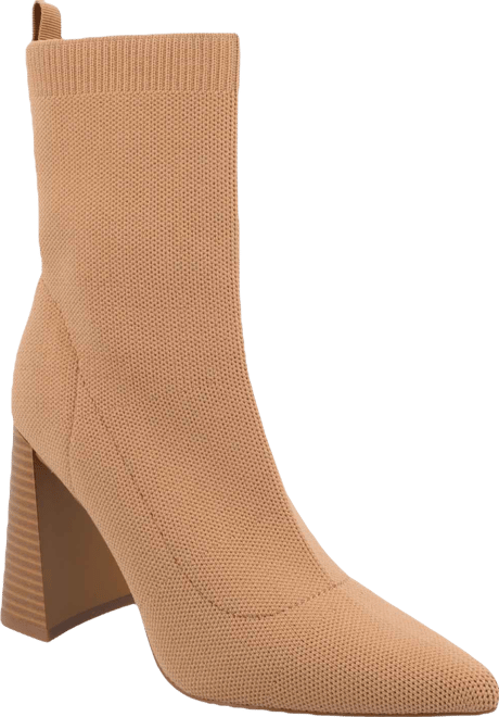 Women's Noralinn Knit Stacked Flared Heel Dress Booties